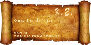 Kuna Eulália névjegykártya